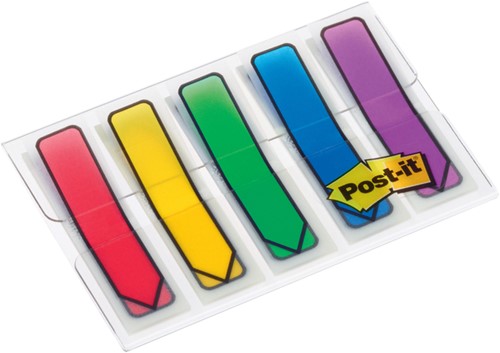 Indextabs 3M Post-it 684 12x43mm pijlvorm assorti 100 Stuk