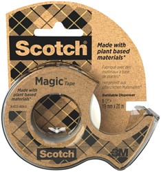Ruban adhésif Scotch Magic 919 19mmx20m transparent avec dévidoir recyclé 1 Stuk