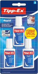 Correcteur liquide Tipp-Ex Rapid 20ml blister 3 pièces 3 Stuk