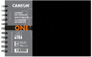 Tekenboek Canson One Art Book 216x140mm zwart 1 Stuk