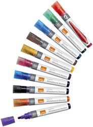 Marqueur tableau blanc Nobo Liquid Ink ogive 3mm assorti 10 pièces 10 Stuk