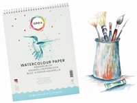 Bloc aquarelle Qrea 24x32cm 20 feuilles 200g spirale 20 Vel-1