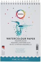Bloc aquarelle Qrea A5 20 feuilles 200g spirale 20 Vel