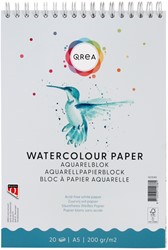 Bloc aquarelle Qrea A5 20 feuilles 200g spirale 20 Vel