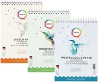 Bloc aquarelle Qrea A5 20 feuilles 200g spirale 20 Vel-2