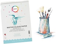 Bloc aquarelle Qrea A4 20 feuilles 200g spirale 20 Vel-1