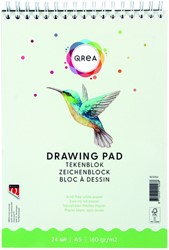 Bloc à dessin Qrea A5 24 feuilles 160g spirale 24 Vel