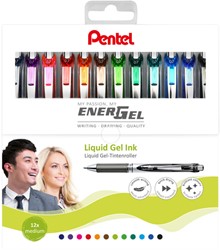 Roller gel Pentel BL77 EnerGel Medium assorti 12 pièces 12 Stuk