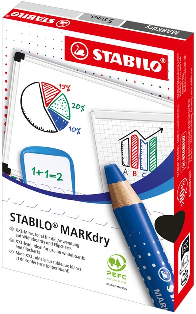 Crayon marqueur tableau blanc STABILO MARKdry bleu 1 Stuk bij Bonnet Office  Supplies