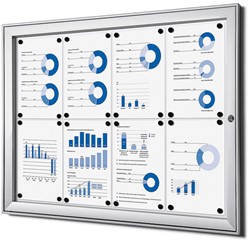 Vitrine d'affichage Quantore Luxe 8x A4 argent 1 Stuk