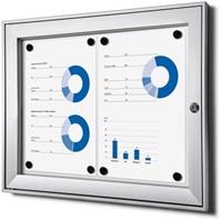 Vitrine d'affichage Quantore Luxe 2x A4 argent 1 Stuk