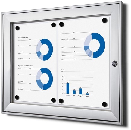 Vitrine d'affichage Quantore Luxe 2x A4 argent 1 Stuk