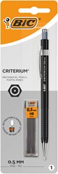 Portemine BIC Criterium HB 0,5mm inclus 12 mines noir blister 1 Stuk
