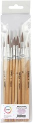 Pinceaux Qrea poil synthétique set 10 largeurs 10 Stuk