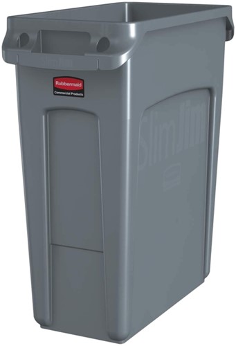 Collecteur Rubbermaid Slim Jim Vented avec conduits d'aération 60L gris 1 Stuk