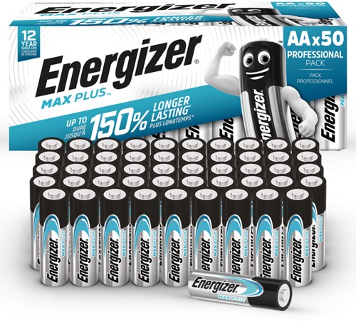 Pile Energizer Max Plus 50x AA alcaline 50 Stuk-2