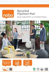 Papier chevalet de conférence Nobo Recyclé 58x81cm double face rouleau 50 feuilles 50 Vel