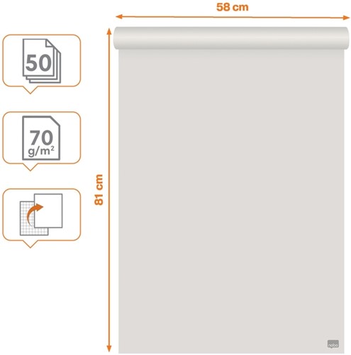 Papier chevalet de conférence Nobo Recyclé 58x81cm double face 50 feuilles 1 Stuk-5