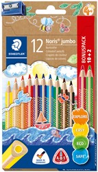Crayon de couleur Staedtler Noris jumbo set 10+2 couleurs gratuites 12 Stuk