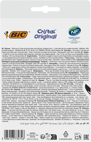 Stylo bille BIC Cristal Medium bleu blister 10 pièces 10 Stuk-1