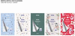 Calendrier semainier 2026 Brepols 190x130mm 7 jours/1 page Fantasy assorti 1 Stuk