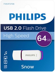 Clé USB 2.0  Philips Snow USB-A 64Go violet 1 Stuk