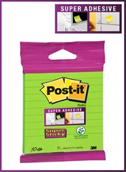 Memoblok 3M Post-it 101x101 SS groen met lijn 70 Vel
