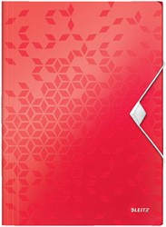 Chemise à élastique Leitz WOW A4 3 rabats PP rouge 1 Stuk