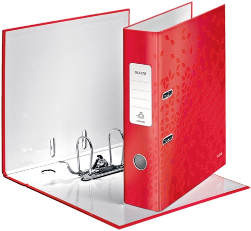 Ordner Leitz WOW 180 gelamineerd 80mm A4 rood 1 Stuk