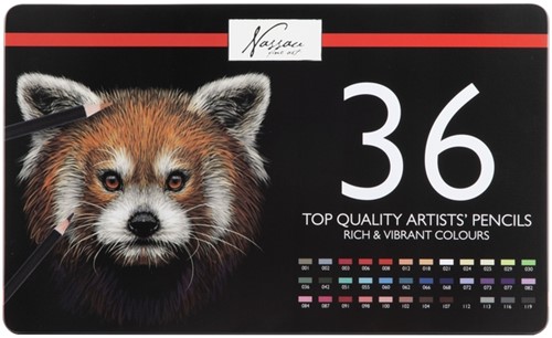 Crayon de couleur Nassau Fine Art assorti boîte 36 pièces 1 Stuk