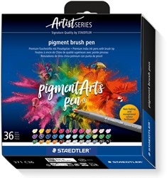 Brushpen Staedtler pigment pen etui 36 st 36 Stuk