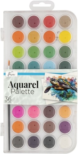 Peinture aquarelle Nassau Fine Art boîte 36 godets 1 Doos