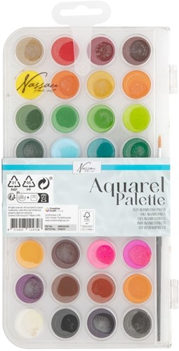 Aquarelverf Nassau fine art doos a 36 napjes 1 Doos-2