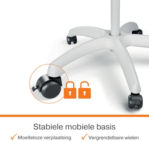 Chevalet de conférence Nobo Premium Plus mobile acier 1 Stuk-2