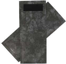 Pochette à couverts IEZZY 190x85mm anthracite marbré serviette noire 500pcs 500 Stuk