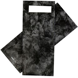 Pochette à couvert IEZZY 190x85mm noir marbré avec serviette blanche 500 pièces 500 Stuk