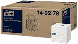 Facial tissues Tork Premium kubus 2laags wit 100 Vel