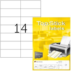 Etiquette TopStick 105x42,3mm 1400 pièces 100 Vel