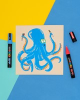 Marqueur peinture Posca PC8K Large biseau bleu foncé 1 Stuk-1