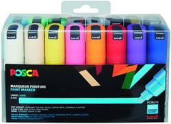 Marqueur peinture Posca PC8K Large biseau assorti set 16 pièces 16 Stuk