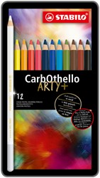 Kleurpotlood STABILO CarbOthello kalkpastel 12st 12 Stuk