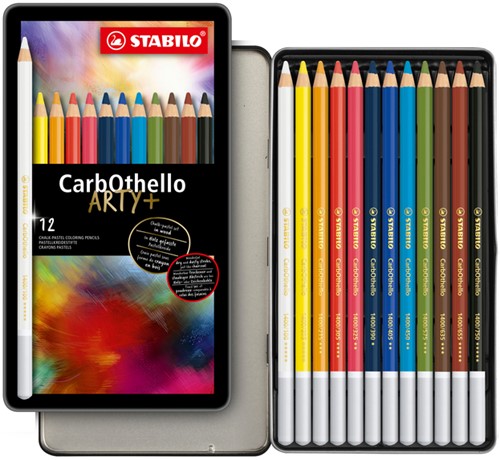 Kleurpotlood STABILO CarbOthello kalkpastel 12st 12 Stuk-3