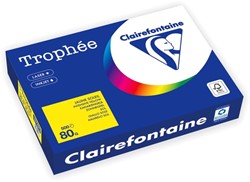 Papier copieur Trophée A4 80g jaune soleil 500 feuilles 500 Vel