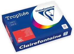 Papier copieur Trophée A4 80g rouge corail 500 feuilles 500 Vel