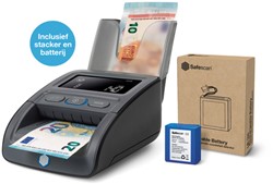 Détecteur faux billets Safescan 155-S G2 kit complet avec batterie rechargeable + empileur billets 1 Stuk