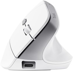 Souris ergonomique Trust BAYO II sans fil blanc 1 Stuk