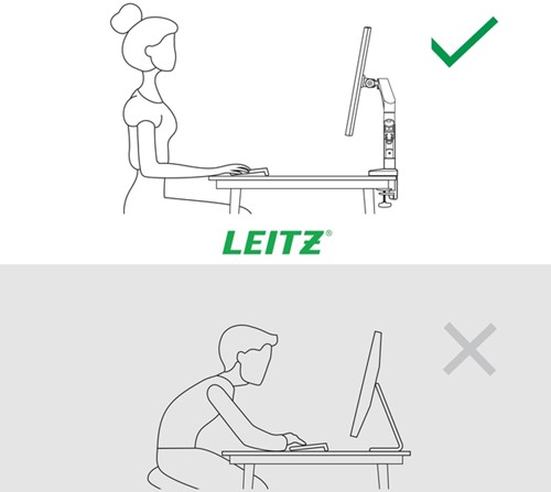Monitorarm Leitz Ergo ruimtebesparend dubbel 1 Stuk-9