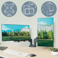 Monitorarm Leitz Ergo ruimtebesparend dubbel 1 Stuk-5