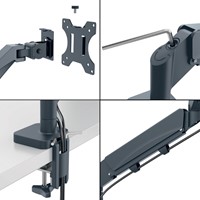 Monitorarm Leitz Ergo ruimtebesparend dubbel 1 Stuk-4
