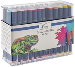 Alcoholmarker Nassau duopunt 48 stuks assorti 1 Doos